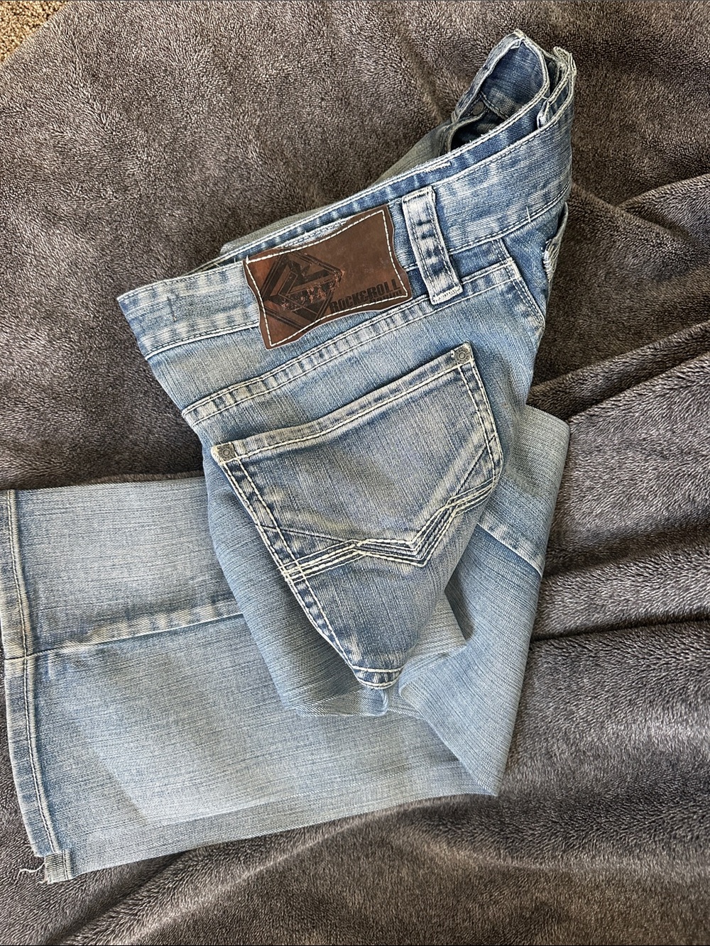 Light Wash Men’s Jeans - Rock & Roll